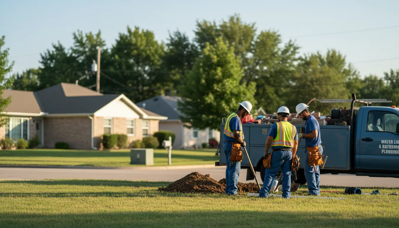 Residential water line and bathroom plumbing service in Freeborn, MN